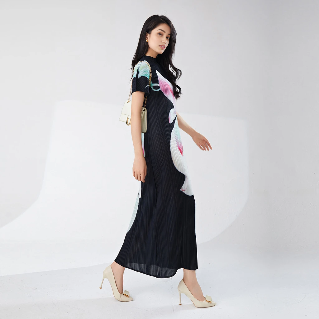 Claire Black Floral Maxi Dress - BLACK